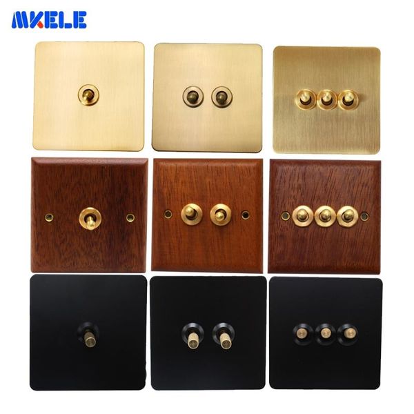 smart home control 10a 1/2/3 gang brass toggle switch retro stainless steel wood panel wall lamp 86 type dual ac 110-250v
smart home control 10a 1/2/3 gang brass toggle switch retro stainless steel wood panel wall lamp 86 type dual ac 110-250v