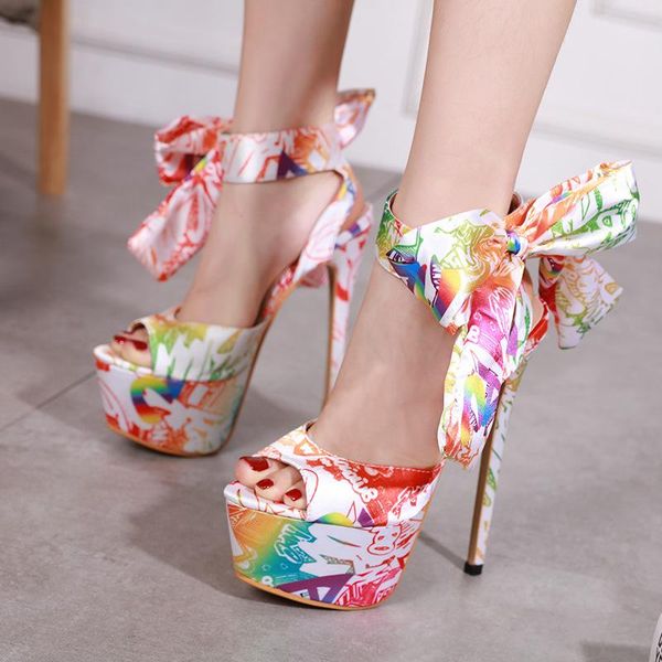 summer european and american stars with the same 16cm bow high-heeled sandals fashion fine-heeled women's shoes, Black
summer european and american stars with the same 16cm bow high-heeled sandals fashion fine-heeled women's shoes, Black