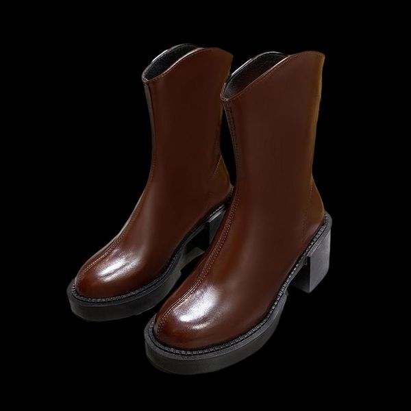 boots spring and autumn women high heels round toe lace up cross-tied female motorcycles, Black
boots spring and autumn women high heels round toe lace up cross-tied female motorcycles, Black