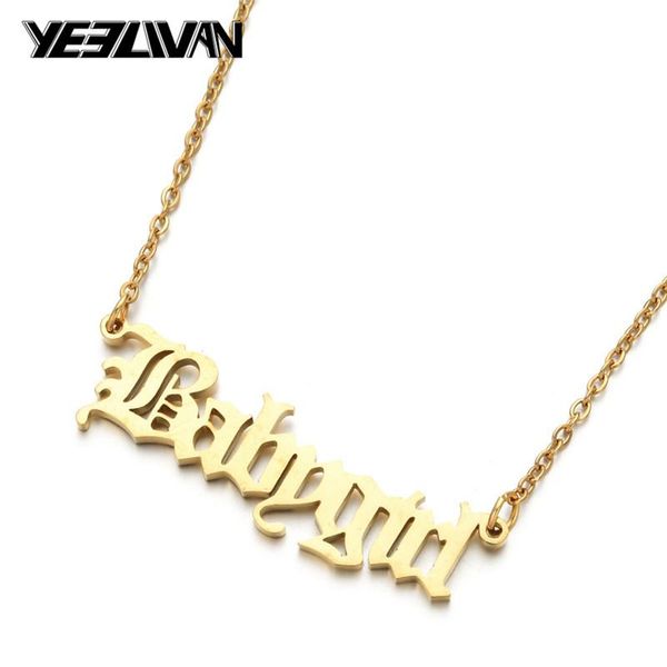 pendant necklaces vintage letter babygirl baby girl necklace women stainless steel chain for gold rose color choker, Silver
pendant necklaces vintage letter babygirl baby girl necklace women stainless steel chain for gold rose color choker, Silver