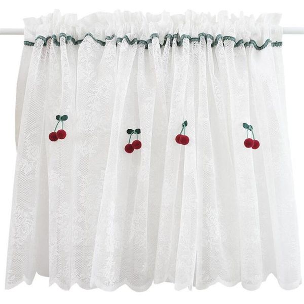 curtain & drapes europe style lace half-curtain white embroidered flower red cherry decoration short for kitchen cabinet door
curtain & drapes europe style lace half-curtain white embroidered flower red cherry decoration short for kitchen cabinet door