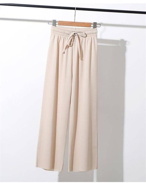 women summer thin knit trousers black wide leg loose pants ankle length pants casual trouser elastic waist plus size, Black;white
women summer thin knit trousers black wide leg loose pants ankle length pants casual trouser elastic waist plus size, Black;white