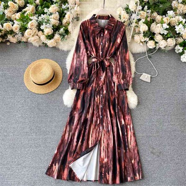 retro printed shirt long dress autumn style ladies single breasted hk179 210507, Black;gray
retro printed shirt long dress autumn style ladies single breasted hk179 210507, Black;gray