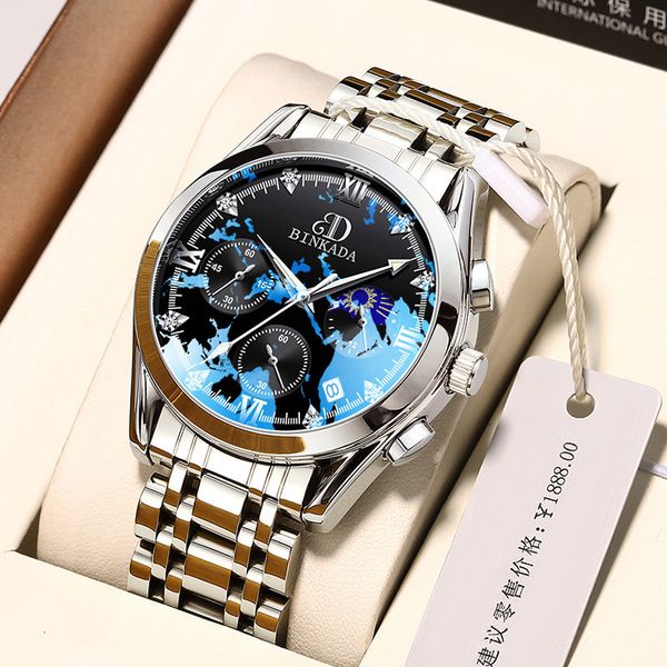 binkada 2021 new men's watch non mechanical waterproof quartz student, Slivery;brown
binkada 2021 new men's watch non mechanical waterproof quartz student, Slivery;brown