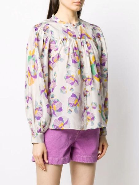 women's blouses & shirts 2021 autumn vintage floral print silk blouse shirt mandarin collar long sleeves fashion front buttons lady, White
women's blouses & shirts 2021 autumn vintage floral print silk blouse shirt mandarin collar long sleeves fashion front buttons lady, White