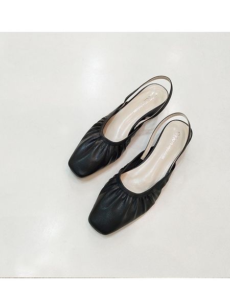 dress shoes summer low-heeled single with fairy style shallow mouth flat-bottomed grandma sandals women's soft leather slippers, Black
dress shoes summer low-heeled single with fairy style shallow mouth flat-bottomed grandma sandals women's soft leather slippers, Black