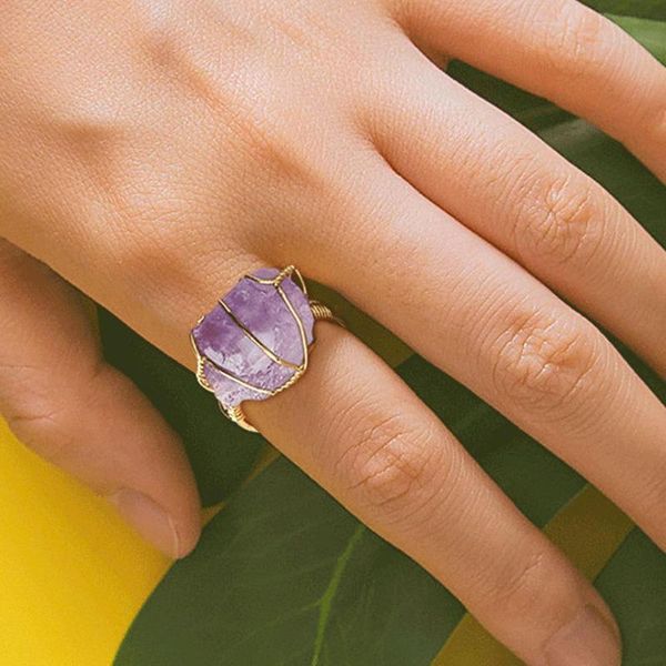 wedding rings natural amethyst stone winding ring gold tone decorative scatter stack party jewlery 2021, Slivery;golden
wedding rings natural amethyst stone winding ring gold tone decorative scatter stack party jewlery 2021, Slivery;golden