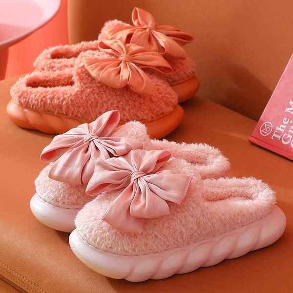 slippers winter women warm faux fur cute bowknot platform plush thicken shoes fluffy pantufla zapatillas mujer chaussure house, Black
slippers winter women warm faux fur cute bowknot platform plush thicken shoes fluffy pantufla zapatillas mujer chaussure house, Black