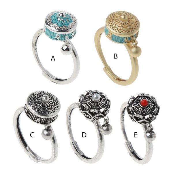 cluster rings rotating buddhist tibetan prayer wheel ring om mantra lotus floral, Golden;silver
cluster rings rotating buddhist tibetan prayer wheel ring om mantra lotus floral, Golden;silver