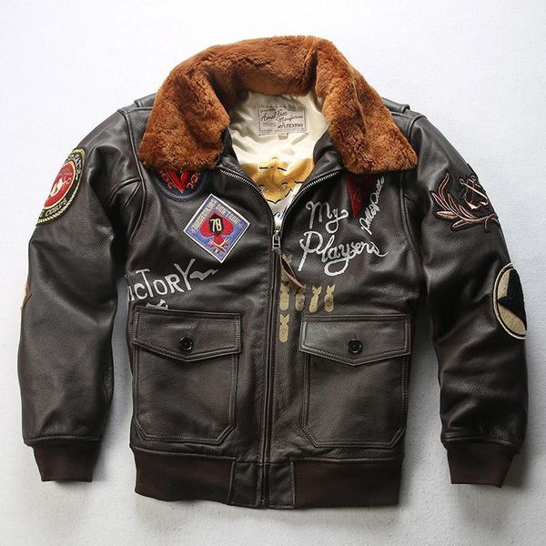 men's leather & faux 2021 brown men military style g1 pilot jacket plus size xxxl genuine cowhide natural winter aviation coat, Black
men's leather & faux 2021 brown men military style g1 pilot jacket plus size xxxl genuine cowhide natural winter aviation coat, Black