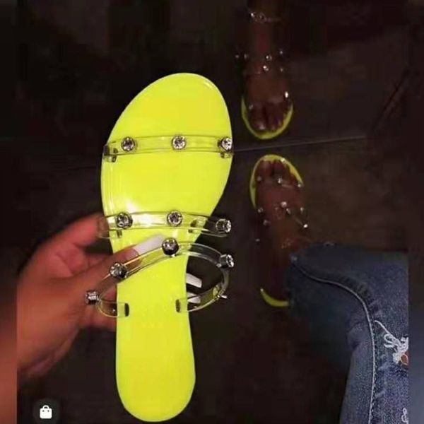 slippers women summer crystal transparent sewing woman fluorescent green flat female beach slides ladies pv fashion shoes, Black
slippers women summer crystal transparent sewing woman fluorescent green flat female beach slides ladies pv fashion shoes, Black
