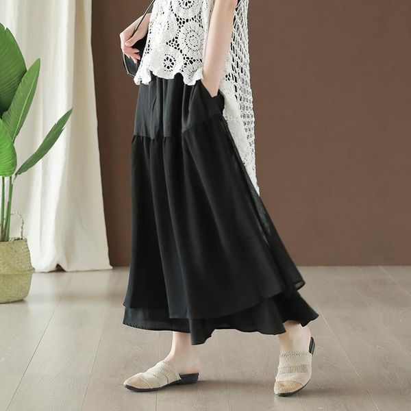 skirts summer skirt women fashion elastic waist loose spliced ladies casual pocket solid color mori girl cute brierf, Black
skirts summer skirt women fashion elastic waist loose spliced ladies casual pocket solid color mori girl cute brierf, Black