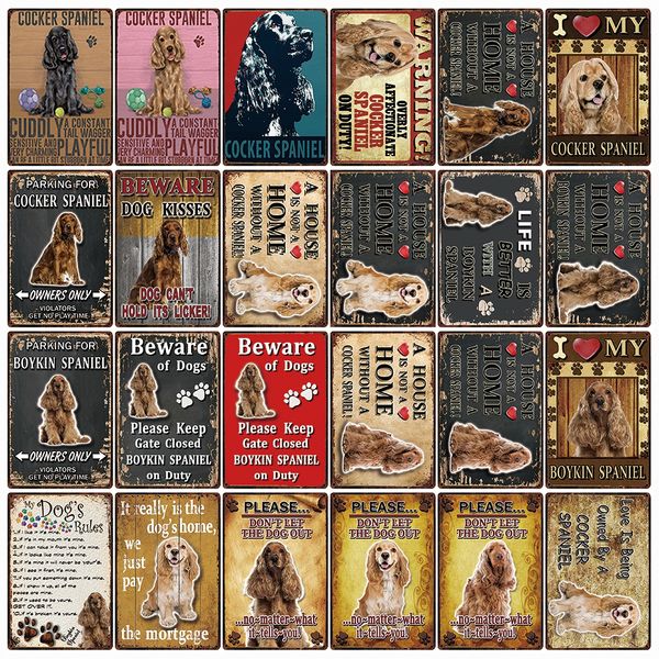 pets dogs rules warning boykin cocker spaniel on duty metal sign home decor bar wall art painting 20*30 cm size dg-9
pets dogs rules warning boykin cocker spaniel on duty metal sign home decor bar wall art painting 20*30 cm size dg-9