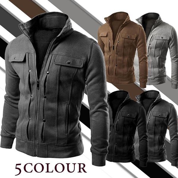 men's jackets men jacket hoodies fashion cotton autumn winter sport wear fleece sweatshirts stand collar slim fit tracksuits, Black;brown
men's jackets men jacket hoodies fashion cotton autumn winter sport wear fleece sweatshirts stand collar slim fit tracksuits, Black;brown