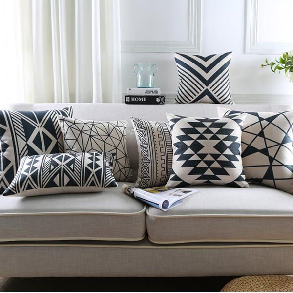 cushion/decorative pillow nordic style black geometric decorative cotton linen cushion cover grid print sofa throw case almofadas cojines
cushion/decorative pillow nordic style black geometric decorative cotton linen cushion cover grid print sofa throw case almofadas cojines