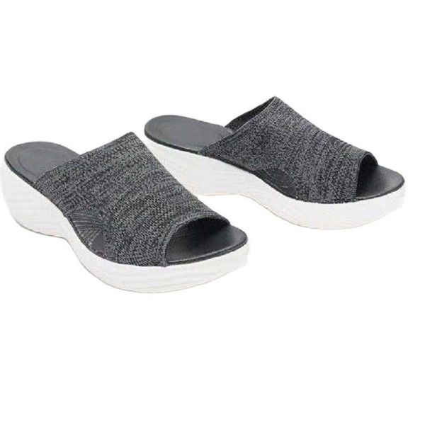 slippers women sandals mesh casual ladies wedge shoes solid color platform slip-on female sandalias soft thick bottom large size35-43, Black
slippers women sandals mesh casual ladies wedge shoes solid color platform slip-on female sandalias soft thick bottom large size35-43, Black