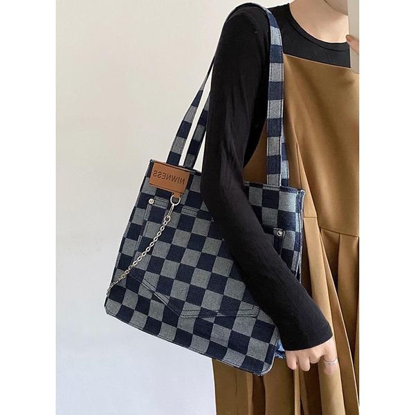 evening bags crossbody checkerboard kids bag denim shoulder large capacity tote student canvas women 2021
evening bags crossbody checkerboard kids bag denim shoulder large capacity tote student canvas women 2021