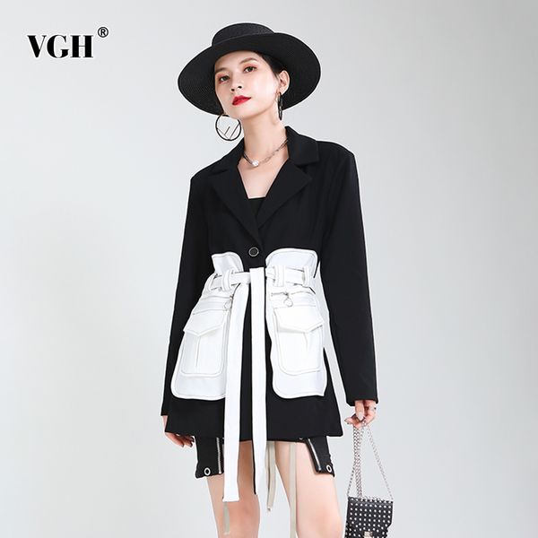 vgh patchwork lace up bowknot blazer for women notched long sleeve tunic casual jacket female autumn fashion new clothing 210421, White;black
vgh patchwork lace up bowknot blazer for women notched long sleeve tunic casual jacket female autumn fashion new clothing 210421, White;black