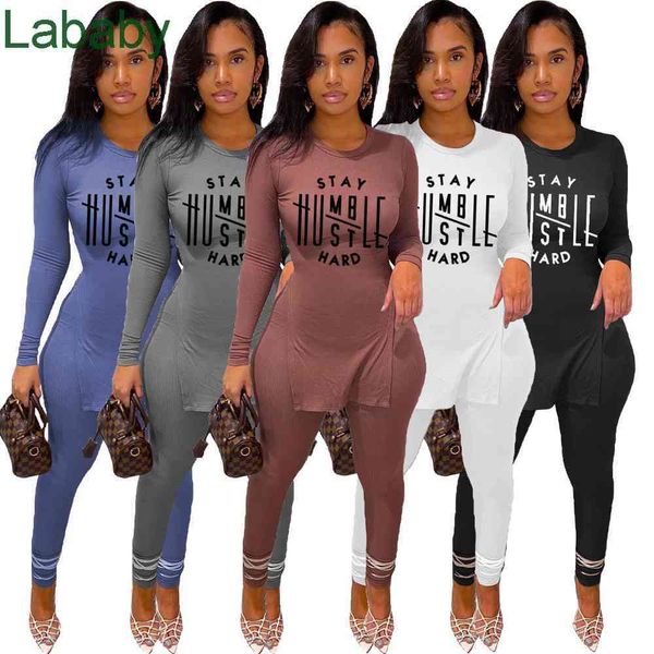 women tracksuits rib two piece set designer pink color outfits casual knit letter printed t shirt solid long sleeve pants fall clothes, Gray
women tracksuits rib two piece set designer pink color outfits casual knit letter printed t shirt solid long sleeve pants fall clothes, Gray