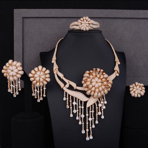 earrings & necklace big chrysanthemum flower performance occasion bracelet earring ring jewelry sets cubic zirconia for women wedding, Silver
earrings & necklace big chrysanthemum flower performance occasion bracelet earring ring jewelry sets cubic zirconia for women wedding, Silver