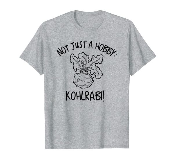 not just a hobby: kohlrabi vegetable gardener t-shirt, White;black