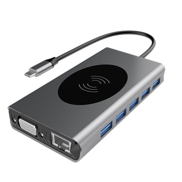 -14 in 1 hub mulitfunction usb type c adapter docking station with 2 5 ports usb-c dock compatible for lapstations
-14 in 1 hub mulitfunction usb type c adapter docking station with 2 5 ports usb-c dock compatible for lapstations