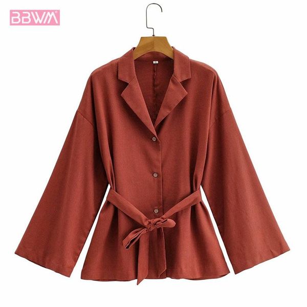 korean version of harajuku lapel single-breasted chic women's jacket slack and fashionable waistband female coat jackets, Black;brown
korean version of harajuku lapel single-breasted chic women's jacket slack and fashionable waistband female coat jackets, Black;brown