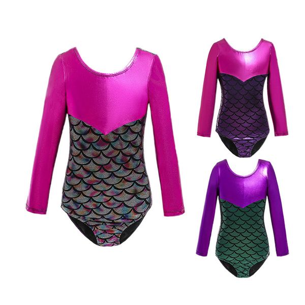 new popular splicing mermaid long sleeve girl one-piece gymnastics suit, training children dance suit, White
new popular splicing mermaid long sleeve girl one-piece gymnastics suit, training children dance suit, White