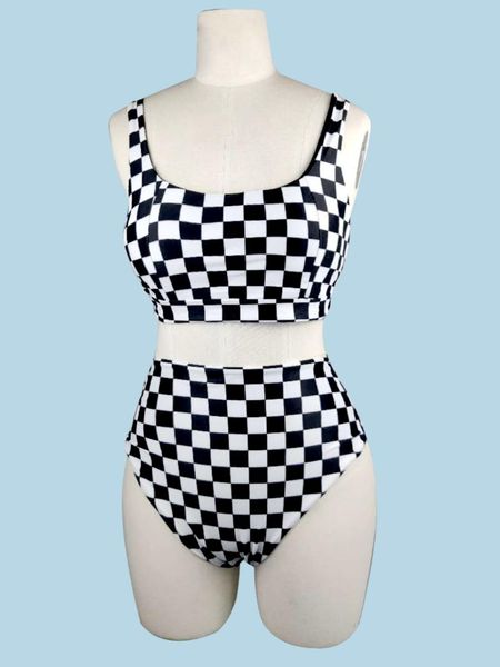 one-piece suits grid houndstooth split swimsuit women's family triangle plaid printed high waist bikini black
one-piece suits grid houndstooth split swimsuit women's family triangle plaid printed high waist bikini black