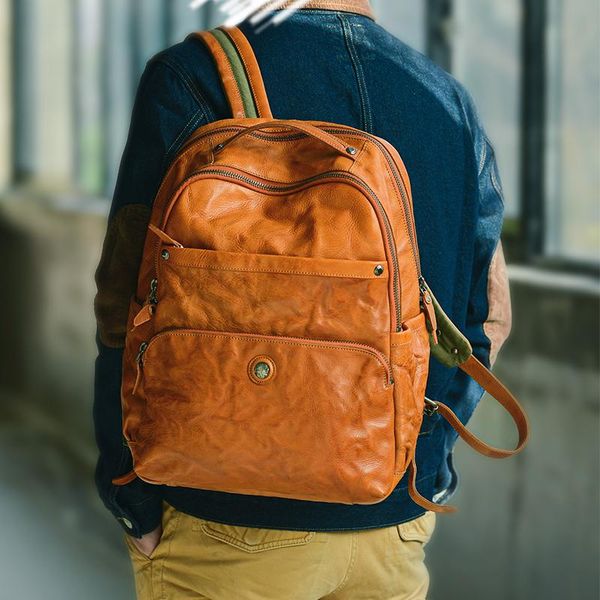 backpack genuine leather men's laptravel large-capacity imported water-dyed vegetable-tanned cowhide men
backpack genuine leather men's laptravel large-capacity imported water-dyed vegetable-tanned cowhide men