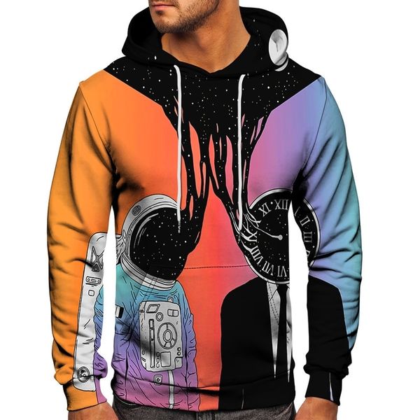 autumn and winter new 3d astronaut print hoodie casual fashion men's pullover, Black
autumn and winter new 3d astronaut print hoodie casual fashion men's pullover, Black