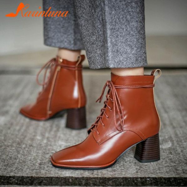 boots karin 2021 genuine cow leather zip up ankle woman shoes hoof heels fashion spring autumn female, Black
boots karin 2021 genuine cow leather zip up ankle woman shoes hoof heels fashion spring autumn female, Black