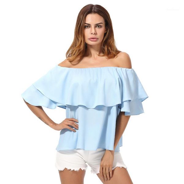 plus size casual chiffon blouse women summer loose slash neck blusas womens and blouses light blue 8091 women's & shirts, White
plus size casual chiffon blouse women summer loose slash neck blusas womens and blouses light blue 8091 women's & shirts, White