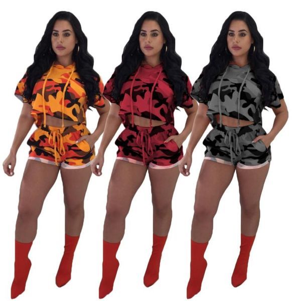 camouflage digital print hoodie with shorts women fashion suits women's tracksuits, Gray
camouflage digital print hoodie with shorts women fashion suits women's tracksuits, Gray
