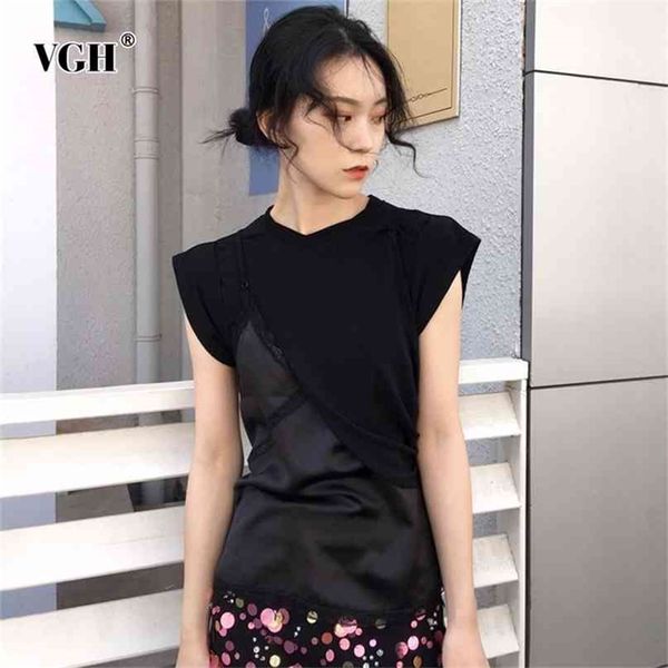 fake two black t shirt for women o neck short sleeve patchwork lace chic female summer fashion clothing 210531, White
fake two black t shirt for women o neck short sleeve patchwork lace chic female summer fashion clothing 210531, White