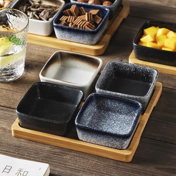 dishes & plates japanese-style ceramic dipping dish household vinegar and soy sauce dried fruit snack storage small bowl with wooden tray
dishes & plates japanese-style ceramic dipping dish household vinegar and soy sauce dried fruit snack storage small bowl with wooden tray