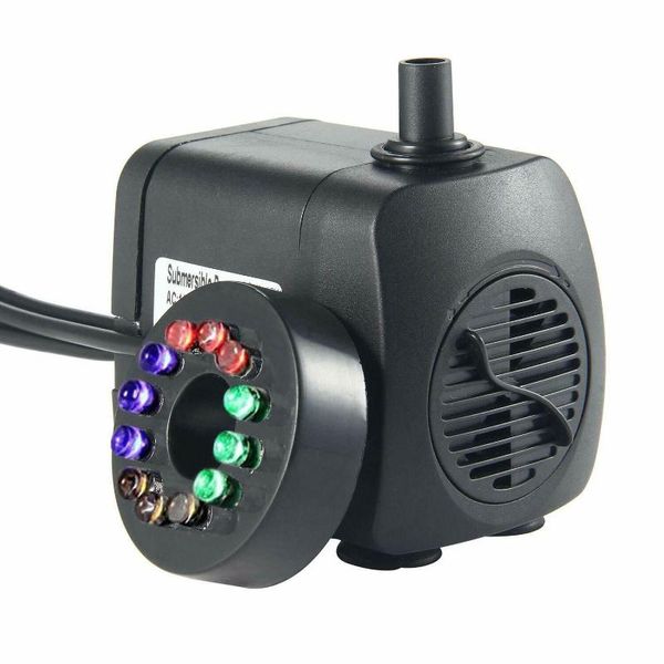 800l/h submersible fountain water pump with 12 color led light fish tank aquarium pond pool pumps decoration garden decorations
800l/h submersible fountain water pump with 12 color led light fish tank aquarium pond pool pumps decoration garden decorations