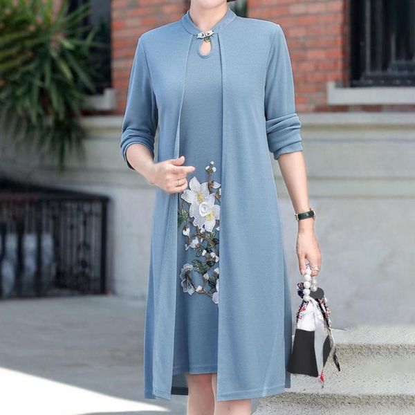 casual dresses autumn dress trendy long sleeve stand collar mother elegant cheongsam, Black;gray
casual dresses autumn dress trendy long sleeve stand collar mother elegant cheongsam, Black;gray