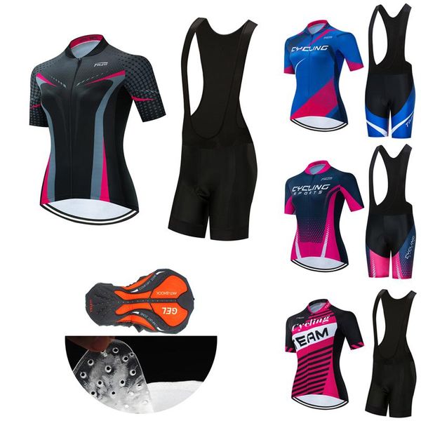 racing sets women cycling jersey set bib gel shorts 2021 summer bike clothing mtb suit female dress bicycle clothes kit wear, Black;blue
racing sets women cycling jersey set bib gel shorts 2021 summer bike clothing mtb suit female dress bicycle clothes kit wear, Black;blue