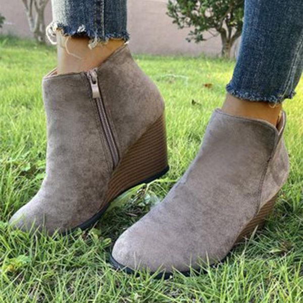 boots for women spring autumn leopard women's ankle female round toe zip warm boot retro stylish wedges flock shoes zpje, Black
boots for women spring autumn leopard women's ankle female round toe zip warm boot retro stylish wedges flock shoes zpje, Black