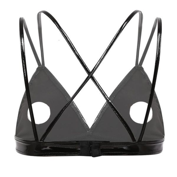 womens latex with open cup wetlook leather triangle cups bra nipple hollow out cross straps lingerie bralette top, Red;black
womens latex with open cup wetlook leather triangle cups bra nipple hollow out cross straps lingerie bralette top, Red;black
