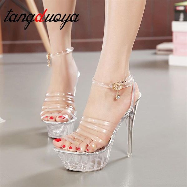 summer platform high heel sandals pvc peep to transparent stilettos large size 43, Black
summer platform high heel sandals pvc peep to transparent stilettos large size 43, Black