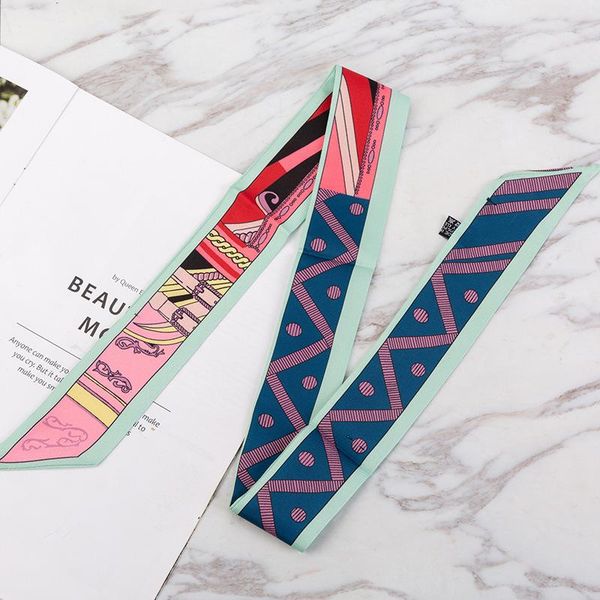 scarves 2021 silk skinny scarf women bandana long hair band bag ribbon tie design belt ladies neck, Blue;gray
scarves 2021 silk skinny scarf women bandana long hair band bag ribbon tie design belt ladies neck, Blue;gray