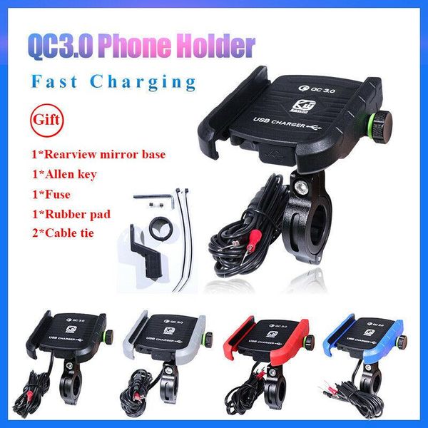 cell phone mounts & holders motorcycle holder with qc 3.0 usb fast charger mobile for electric car motorbike mountain bike
cell phone mounts & holders motorcycle holder with qc 3.0 usb fast charger mobile for electric car motorbike mountain bike