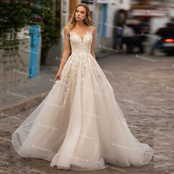 chic lace boho wedding dress 2021 beaded straps champagne a line tulle backless bohemian bride dresses elegant vestidos novia robe de mariée, White
chic lace boho wedding dress 2021 beaded straps champagne a line tulle backless bohemian bride dresses elegant vestidos novia robe de mariée, White