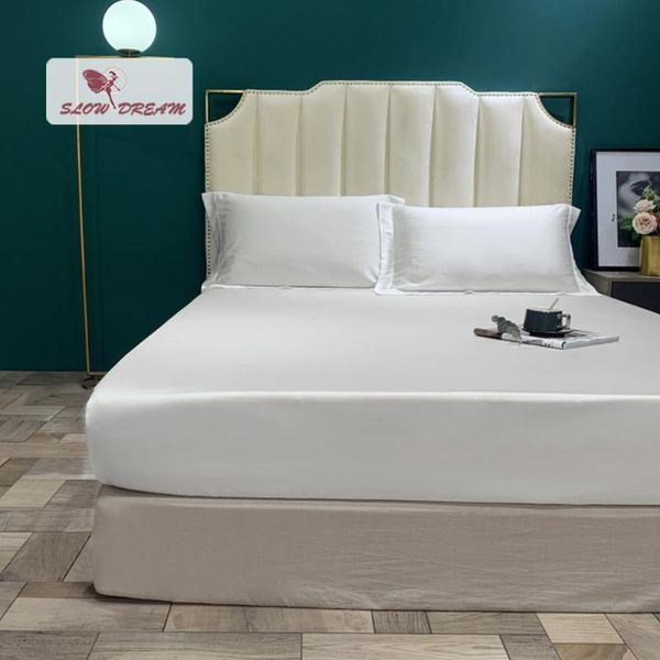sheets & sets slowdream luxury 100% silk white fitted sheet solid color double queen king bedding elastic band for beauty sleep
sheets & sets slowdream luxury 100% silk white fitted sheet solid color double queen king bedding elastic band for beauty sleep