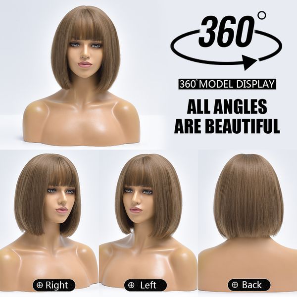 costume accessories brown straight short bob nutural daily hair synthetic wigs for white women with bangs heat resistant cosplay female fibe, Silver
costume accessories brown straight short bob nutural daily hair synthetic wigs for white women with bangs heat resistant cosplay female fibe, Silver
