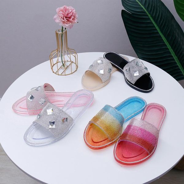 slippers 2021 women transparent rhinestone fashion casual indoor outdoor all-match beach sandals female slides, Black
slippers 2021 women transparent rhinestone fashion casual indoor outdoor all-match beach sandals female slides, Black