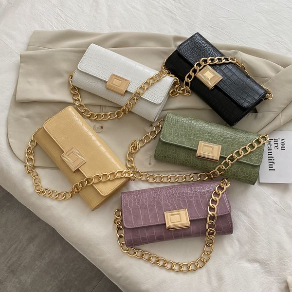 ladies fashion chain crocodile pattern lock shoulder simple shopping travel baguette purse bags
ladies fashion chain crocodile pattern lock shoulder simple shopping travel baguette purse bags