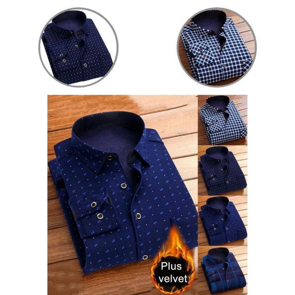 men's casual shirts shirt turn-down collar wear resistant single-breasted thickening winter men for work, White;black
men's casual shirts shirt turn-down collar wear resistant single-breasted thickening winter men for work, White;black